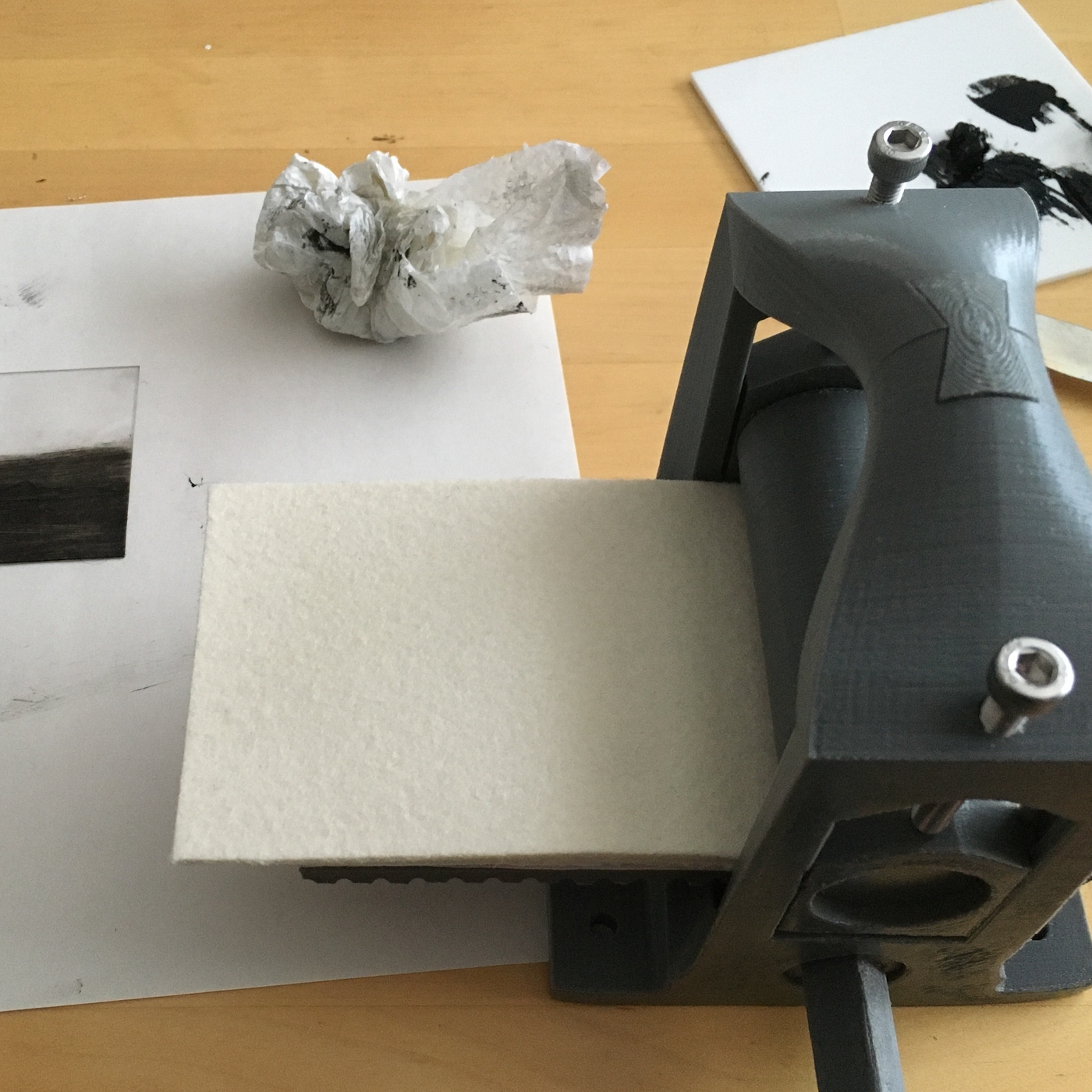 3D printed Etching press