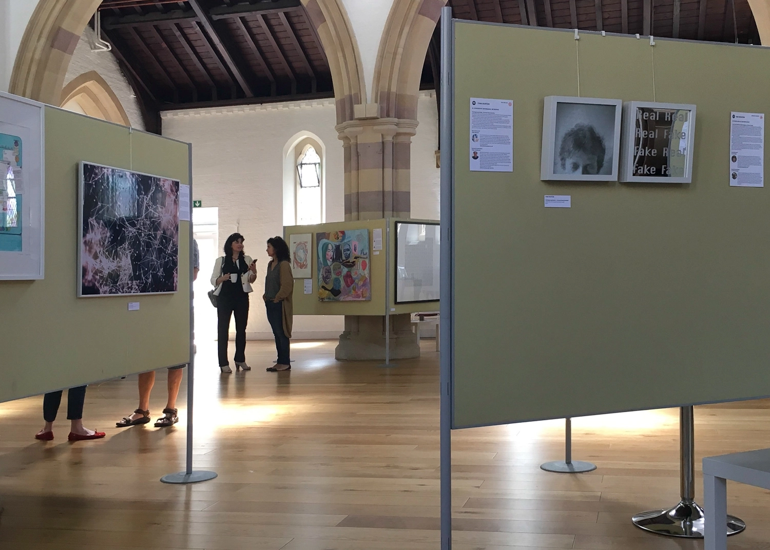 A view of the pieces in the exhibition