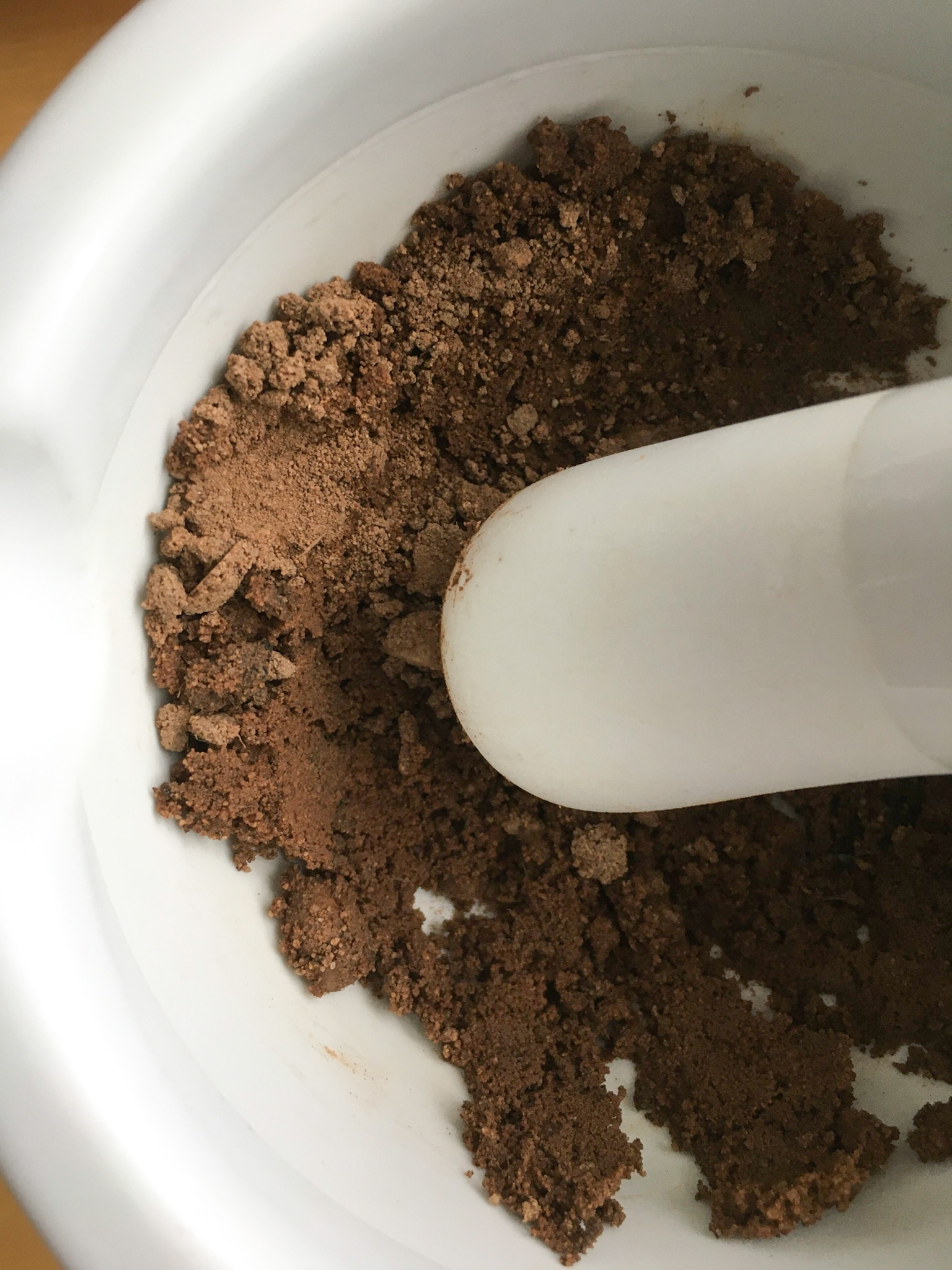 The soil is finely ground ready for use